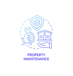 Property Maintenance Blue Gradient Concept Icon