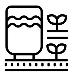 Smart System Icon Outline Farmer Future