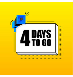 Four Day To Go Banner Template Marketing Flyer