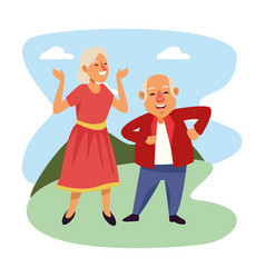 Old Couple Dancing In Camp Active Seniors