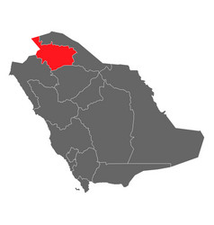 Saudi Arabia Jawf Region High Detailed Map