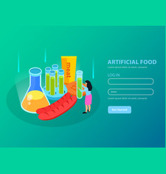 Artificial Food Isometric Background