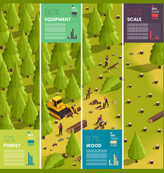 Deforestation Infographics Isometric