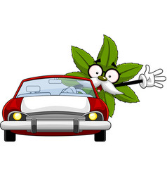 Marijuana Leaf Professor Cartoon Character