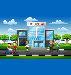 Medical Staff Team Concept In Front Hospital