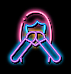 Nausea Symptomp Of Pregnancy Neon Glow Icon