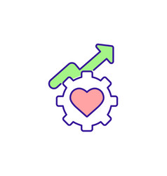 Health And Wellbeing Improvement Rgb Color Icon