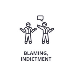 Indictment Blaming Thin Line Icon Sign Symbol