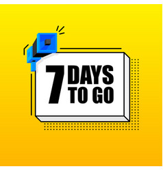 Seven Day To Go Banner Template Marketing Flyer