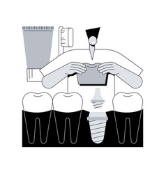 Teeth Dentures Implants Abstract Concept