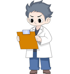 Young Doctor Is Reading Patient Health Data