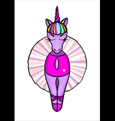 A Lilac Unicorn In Ballerina Costume