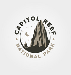 Capitol Reef Vintage Logo Symbol Design