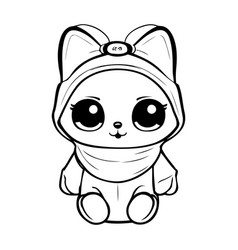 Cute Cat With Bandage On Her Head Design