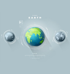 Eastern Earth Hemisphere With Scale