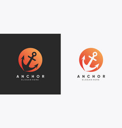 Anchor Marine Icon Logo Design Template