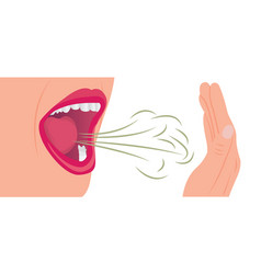 Bad Smell Air From A Mouth Oral Hygiene Concept