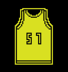 Basketball Player T Shirt Pixel Silhouette Icon