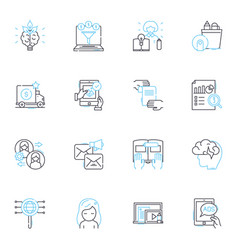 Cerebral Photos Linear Icons Set Mindful Thought