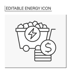 Coal Energy Line Icon