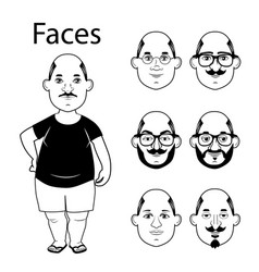 Fat And Bald Men For Doodle Videos