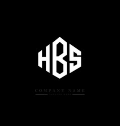 Hbs Letter Logo Design With Polygon Shape