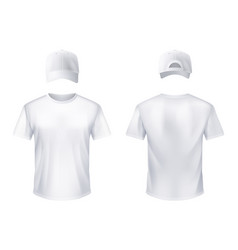 Whitet-shirtt Baseball Cap Man Realistic