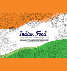 Food Line Art In Tricolor