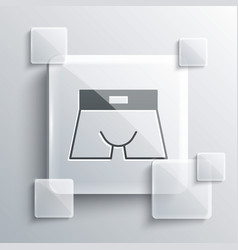 Grey Men Underpants Icon Isolated