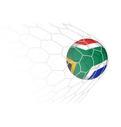 South Africa Flag Soccer Ball In Net