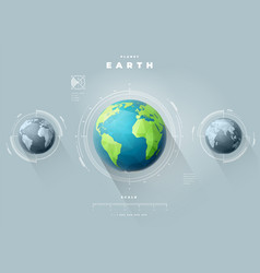 Western Earth Hemisphere With Scale