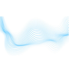 Abstract Blue Curved Wavy Lines Tech Background