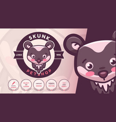 Cartoon Character Animal Skunk Logo