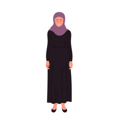 Front View Of Standing Muslim Businesswoman