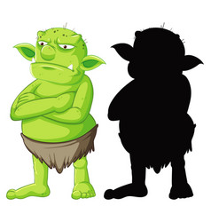 Goblin Or Troll In Color And Silhouette