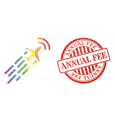 Scratched Annual Fee Seal And Rainbow Supersonic