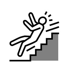 Steps Fall Man Accident Color Icon