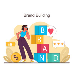 Brand Building Concept Flat