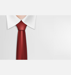 Businessman Or Clerk In A White Shirt And Red Tie