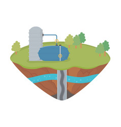 Fracking Industry Extraction Tank Oil Soil Layer