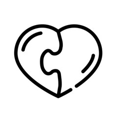 Heart Found Soul Mate Line Icon