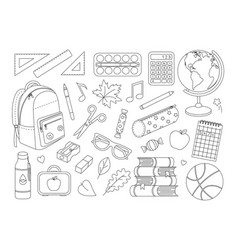 School Supplies Coloring Page