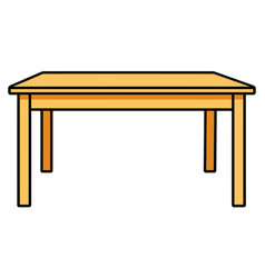 Wooden Table Isolated