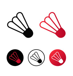 Abstract Badminton Shuttlecock Icon