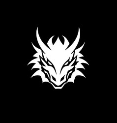 Dragon - Black And White Isolated Icon