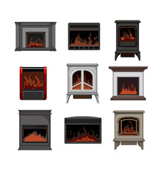 Fireplace Set Cartoon