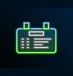 Glowing Neon Line Airport Board Icon Isolated