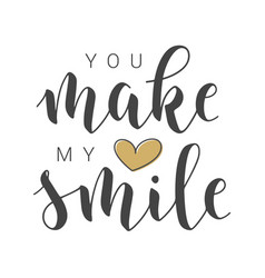 Lettering Of You Make My Heart Smile