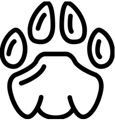 Lion Leg Print Line Icon