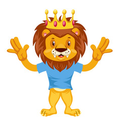 Scared Lion On White Background